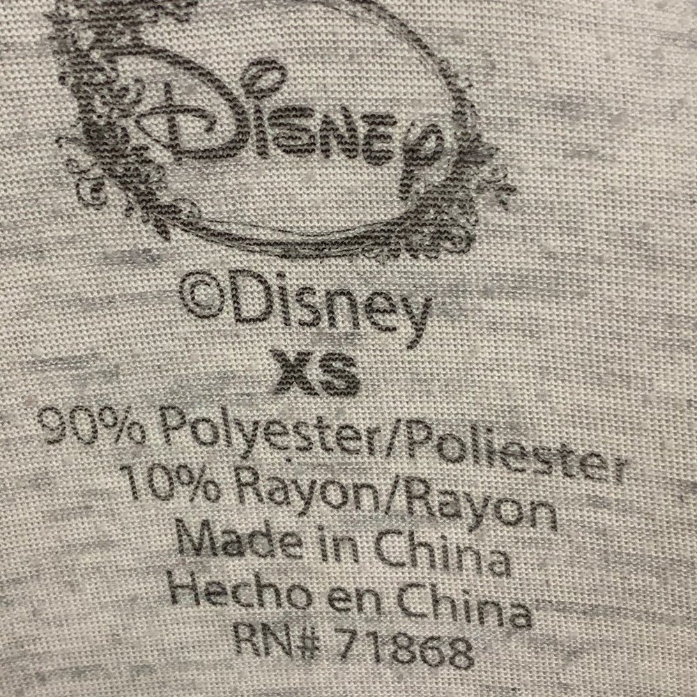 Disney Hakuna Matata XS Grey burnout T-shirt